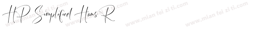 HP Simplified Hans R字体转换